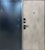 Дверь стальная Marcus Вертикаль Черная шагрень/ Бетон светлый 960 правая