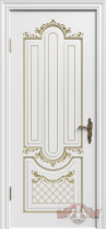 Дверь ВФД Александрия 70ДГ-0 белая эмаль/патина золото