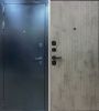 Дверь стальная Marcus Вертикаль Черная шагрень/ Бетон темный 960 левая