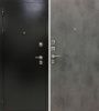 Дверь стальная Marcus Авангард черная шагрень/ бетон темный 870 правая